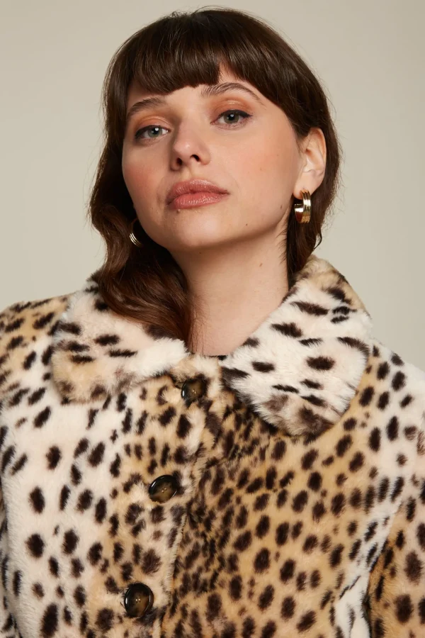 DAMES King Louie Anais Coat Cheetah Fur