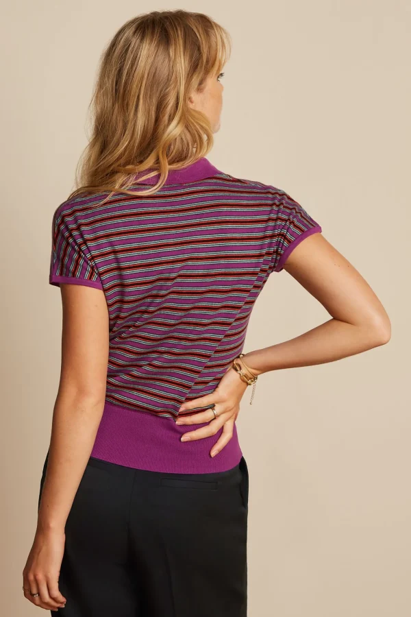 DAMES King Louie Ann Polo Top Bee Stripe