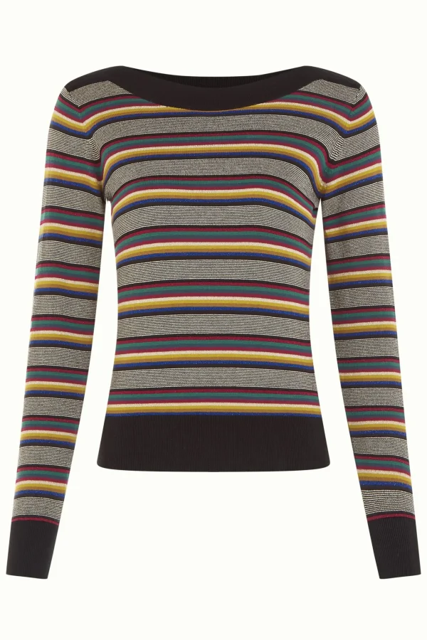 DAMES King Louie Audrey Top Sixties Stripe