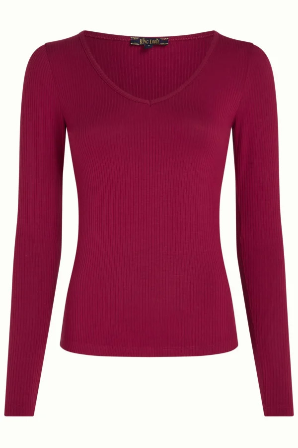DAMES King Louie Carice V Top Uni Rib