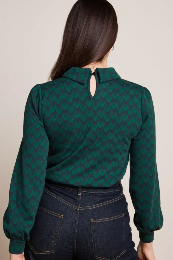 DAMES King Louie Dita Top Bell Sleeve Duffy Jacquard