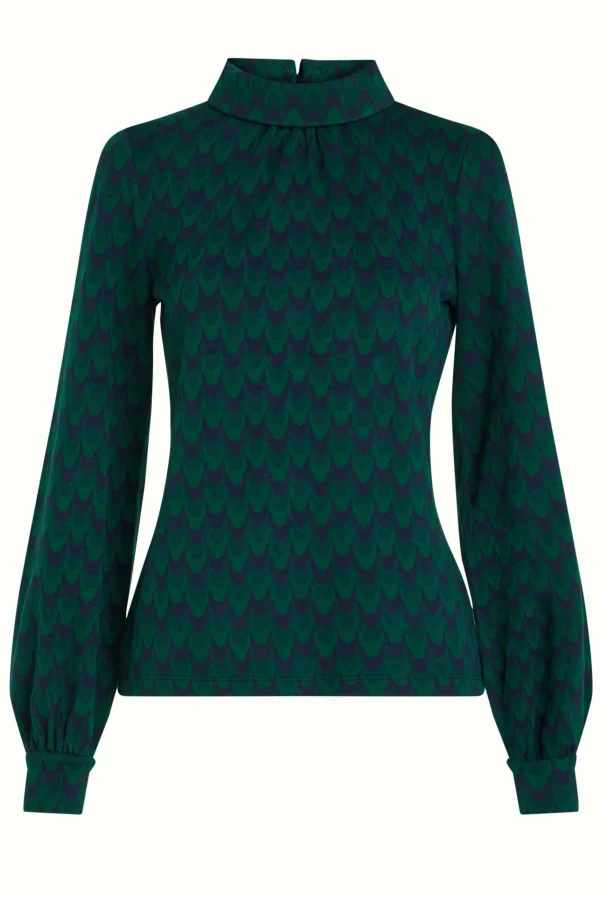 DAMES King Louie Dita Top Bell Sleeve Duffy Jacquard