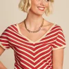 DAMES King Louie Double V Top Port Stripe