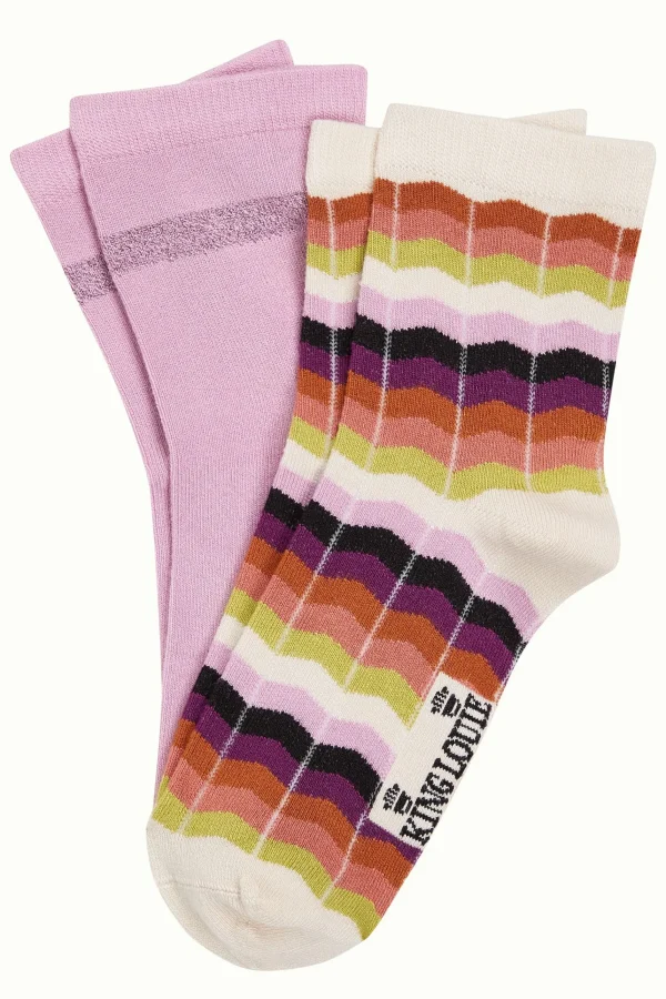 DAMES King Louie Half Socks 2-Pack Sunset