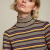 DAMES King Louie Maya Rollneck Top Sixties Stripe