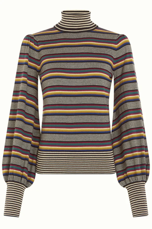 DAMES King Louie Maya Rollneck Top Sixties Stripe