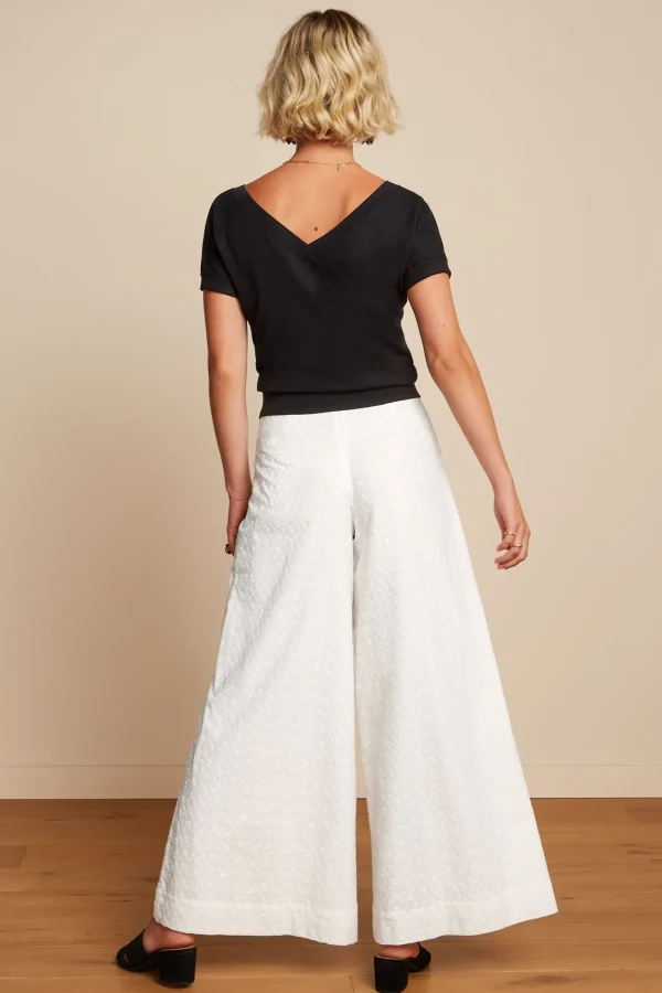 DAMES King Louie Palazzo Pants Rosa Broderie Anglaise