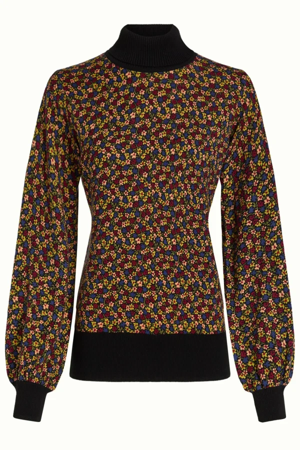 DAMES King Louie Rollneck Bell Top Flaminga