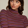 DAMES King Louie Rollneck Top Rolla Stripe