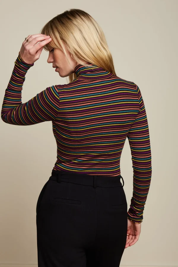 DAMES King Louie Rollneck Top Rolla Stripe