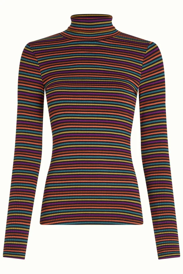 DAMES King Louie Rollneck Top Rolla Stripe