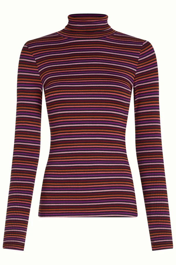 DAMES King Louie Rollneck Top Rolla Stripe