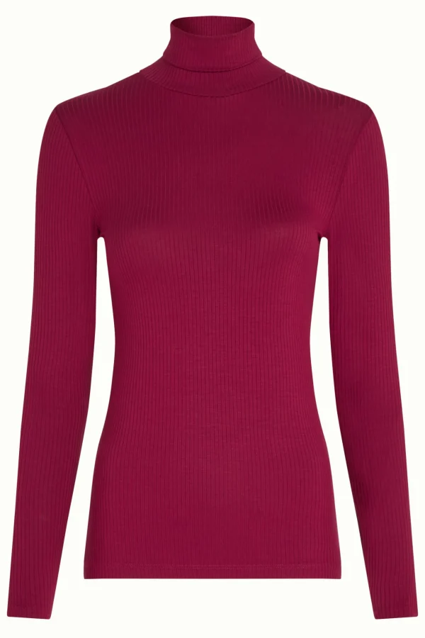 DAMES King Louie Rollneck Top Uni Rib