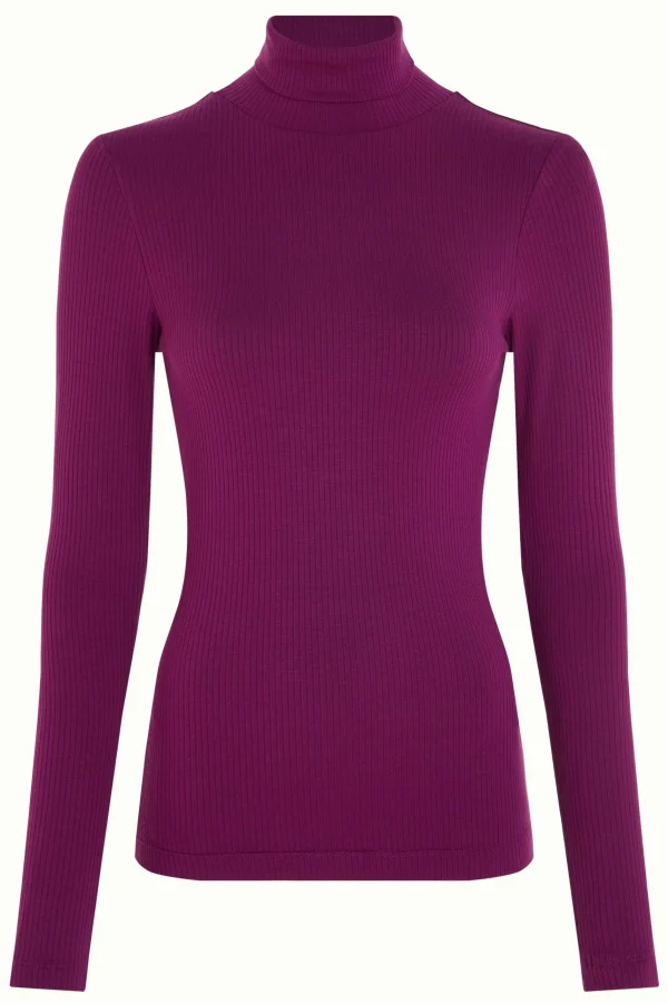 DAMES King Louie Rollneck Top Uni Rib