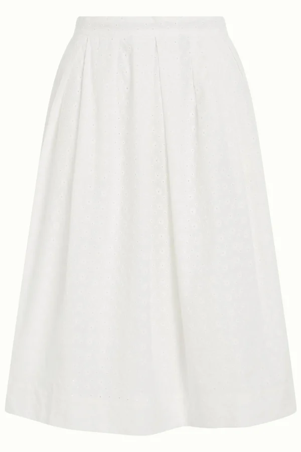 DAMES King Louie Suzette Pleat Skirt Rosa Broderie Anglaise