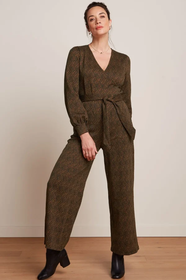 DAMES King Louie Zita Jumpsuit Ruby Jacquard